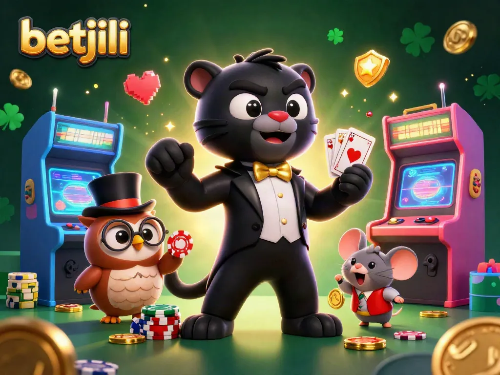 Experience the thrill with betjili in a vibrant casino scene featuring elegant characters and gaming elements.
