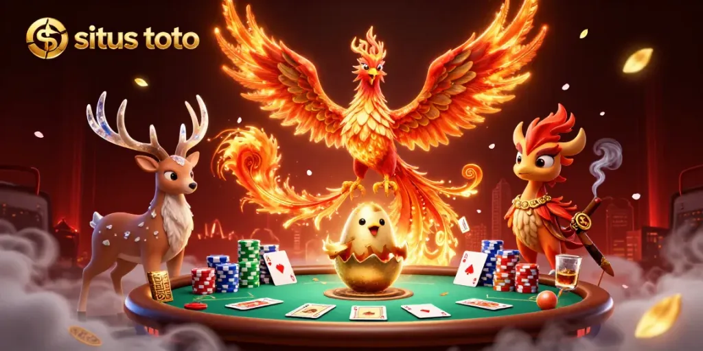 Experience thrilling gameplay on situs toto with vibrant casino elements and iconic characters!