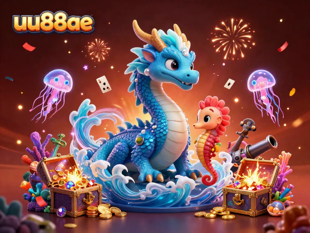 Experience thrilling action in uu88ae with 3D dragon, seahorse knight, and treasure galore!