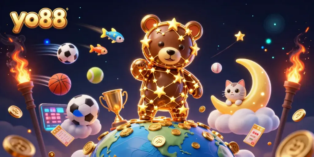 yo88 offers players an exciting casino experience with dazzling stars and dynamic sports elements.