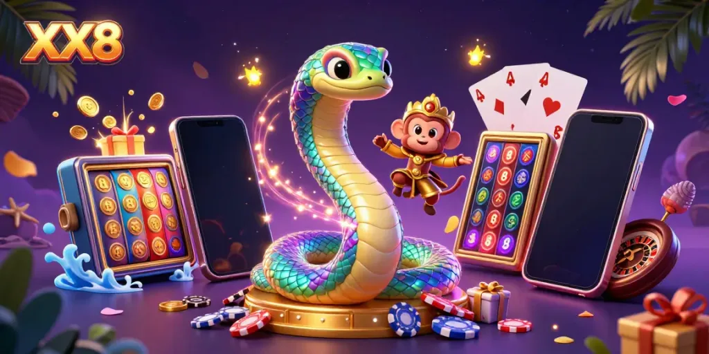Spin slot games and win with the vibrant, colorful XX8 casino experience.