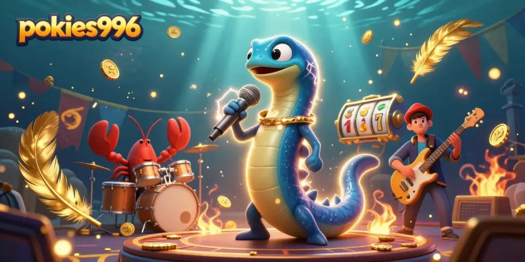 Experience exciting reels and vibrant games at pokies996 in this dynamic underwater casino scene.