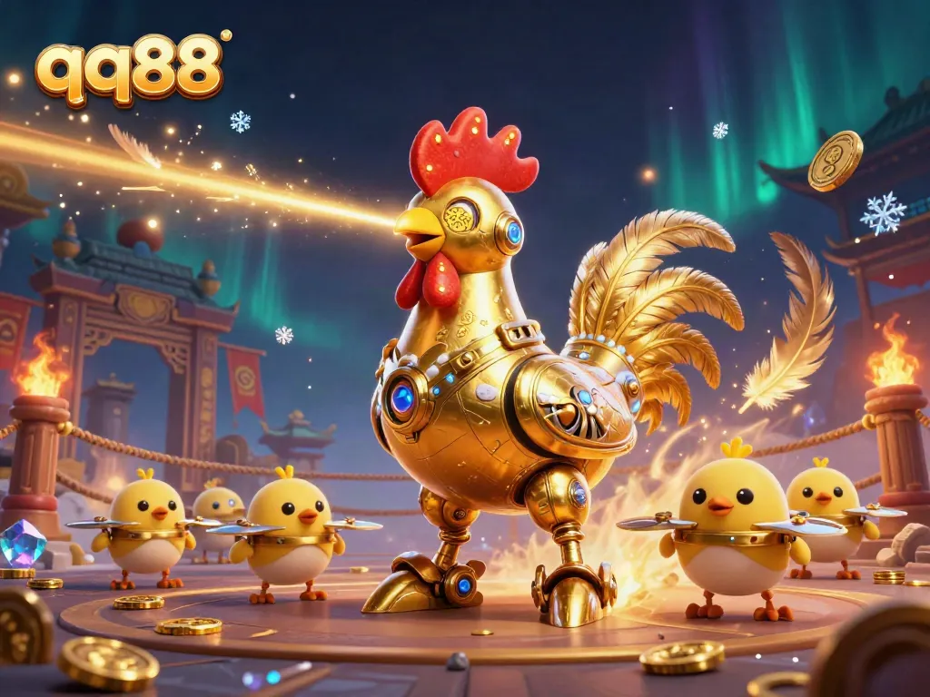 Engage in thrilling gaming action with qq88's golden rooster robot and dynamic gaming elements.