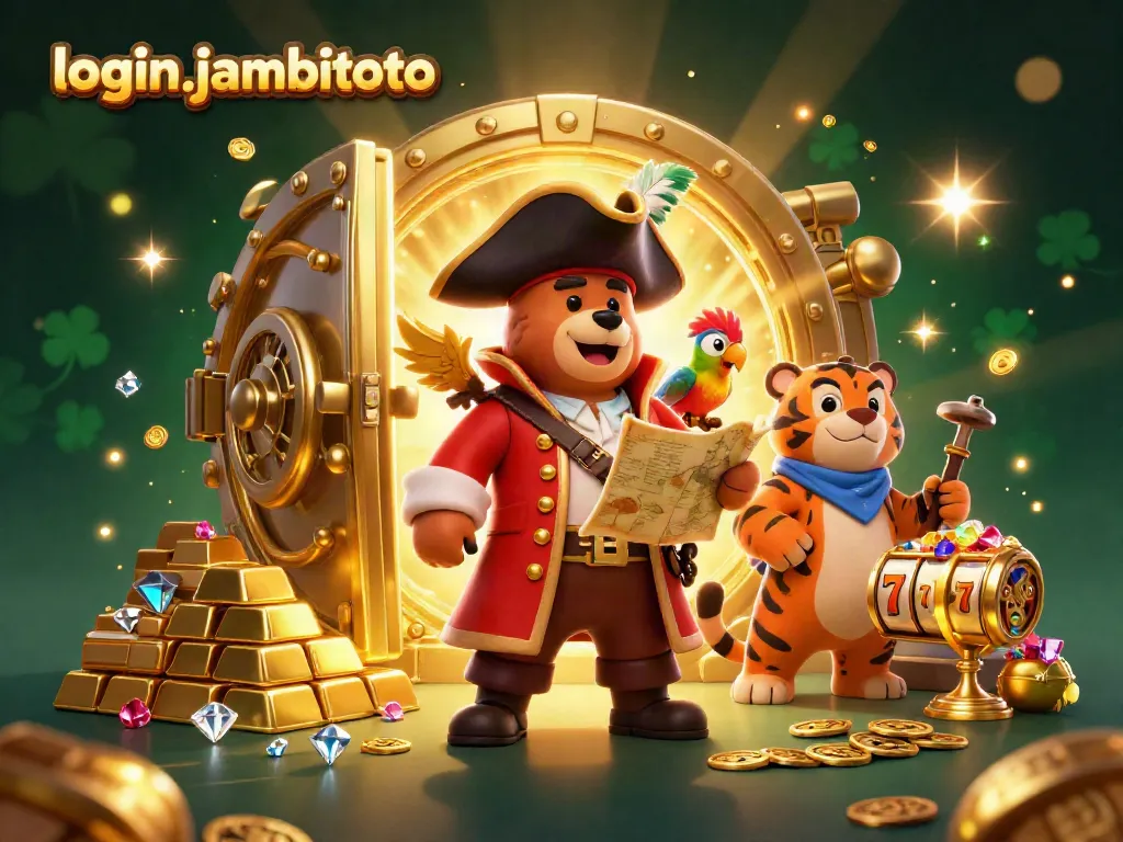 Experience thrilling gameplay with login jambitoto in an adventurous casino treasure scene.