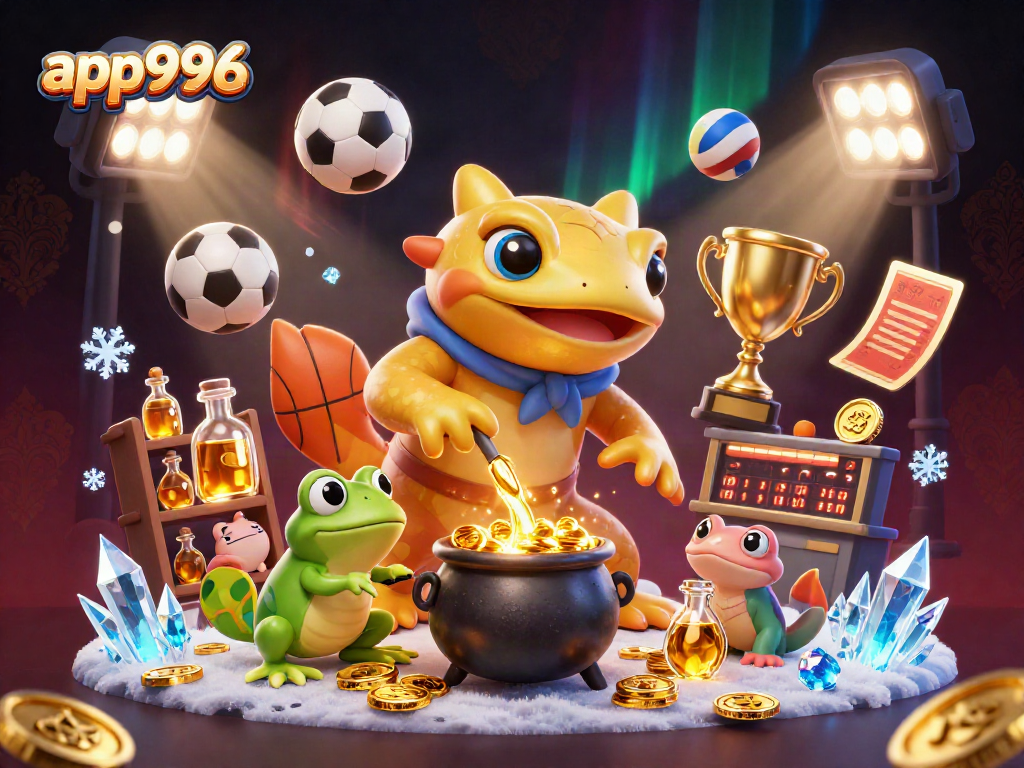 Experience app996's magical gold-making journey with dynamic sports elements and alchemical wonders.