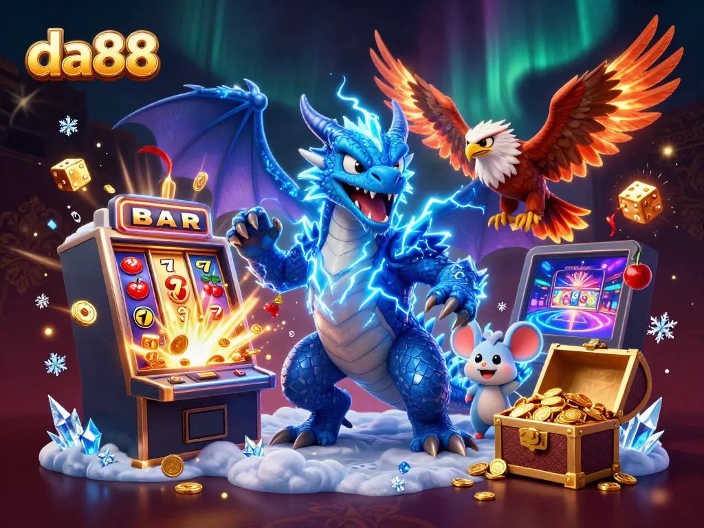 Experience the thrilling world of da88 with dynamic characters and casino elements bursting with excitement.