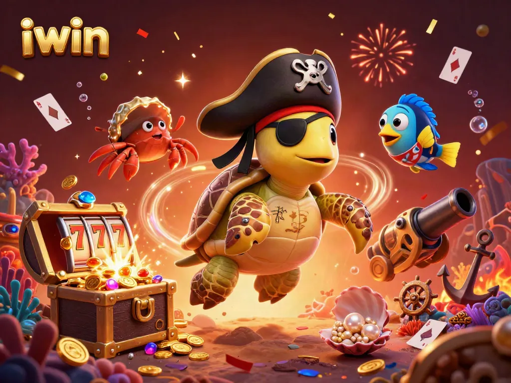 Spin and win big with iwin's casino-themed adventure featuring lively cartoon characters.