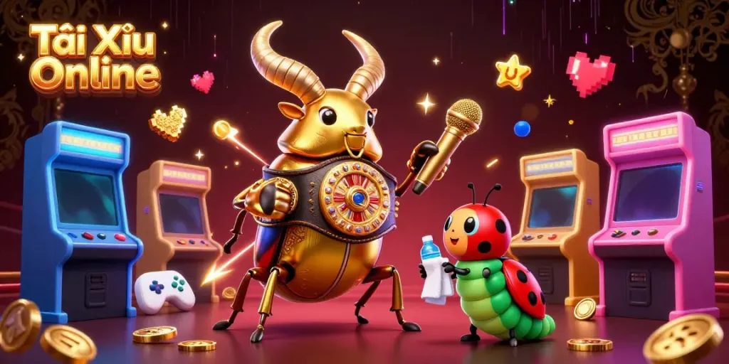 Experience Tài Xỉu Online excitement with 3D characters in a vibrant casino setting.