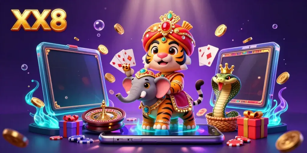 Experience thrilling wins with XX8 in a vibrant 3D casino world filled with games and rewards.