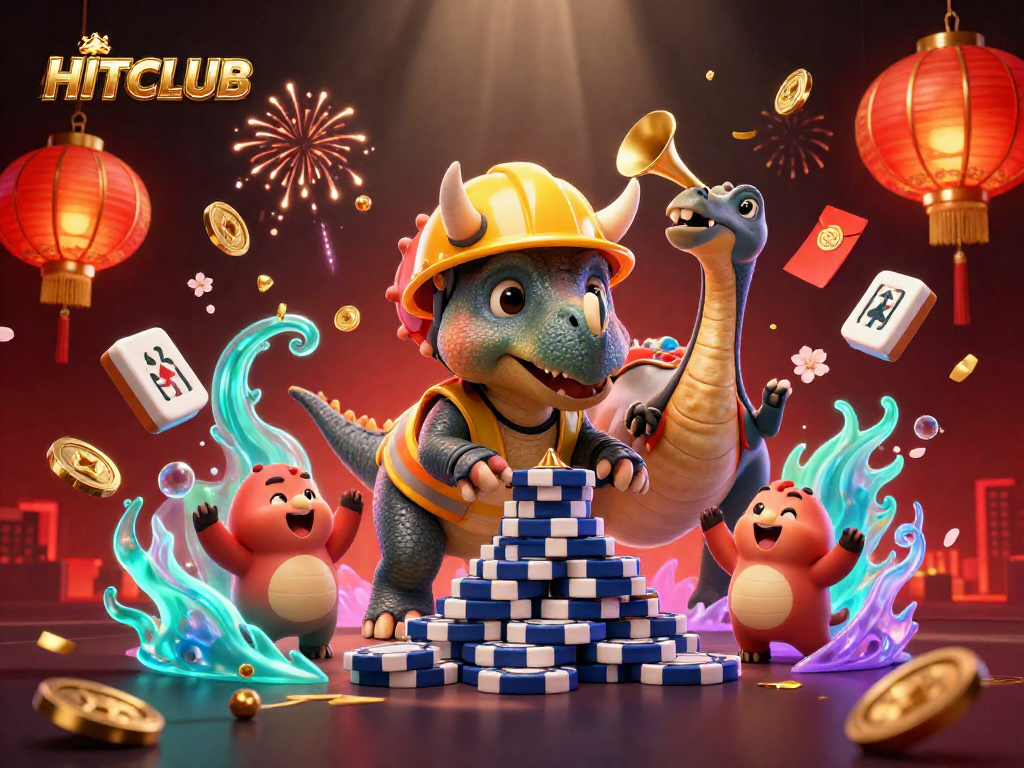 Engage in thrilling gameplay at HITCLUB with a dynamic casino scene filled with excitement.