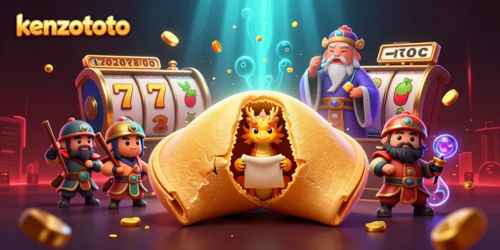 Engage in winning strategies on kenzototo with a vibrant 3D casino illustration showcasing exciting game elements.