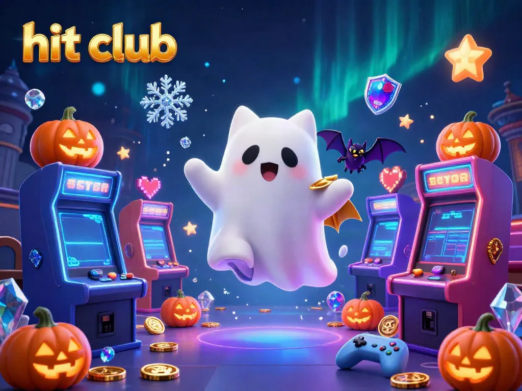 Engage with hit club casino adventures featuring a floating ghost cat and arcade games