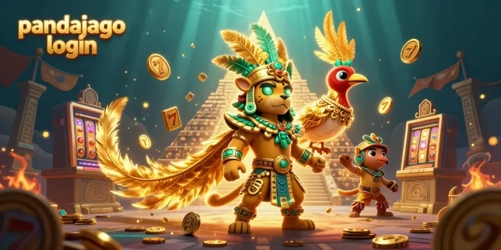 memainkan slot seru di PANDJAGO login dengan tampilan bertema kasino menarik