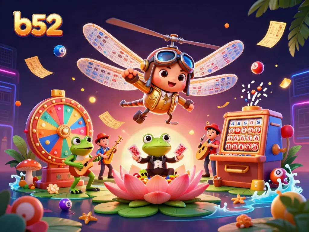 Experience the thrilling b52 casino atmosphere with dynamic characters and vibrant game elements.