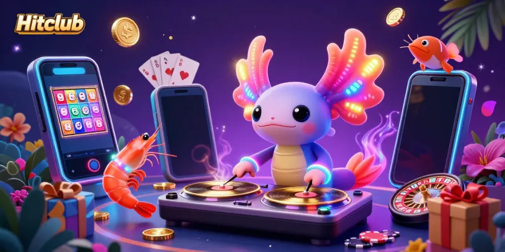 Fishing for rewards at Hitclub's underwater casino with lively characters and vibrant games.